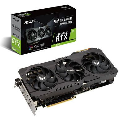 DDR6X TUF গেমিং গ্রাফিক্স কার্ড RTX 3090 OC 24G গেমিং 1740 1770MHz সাইবারপাঙ্ক